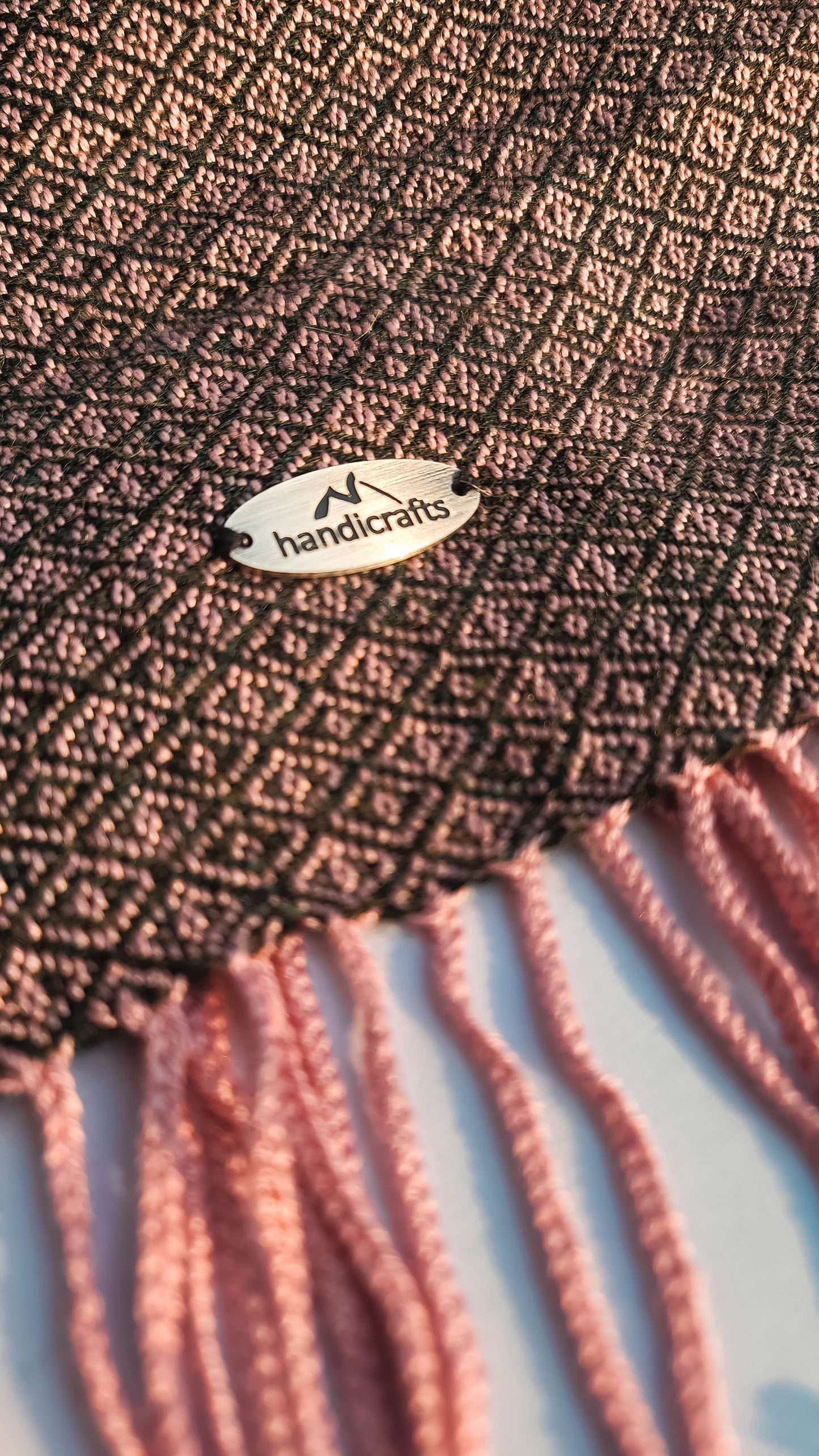 Lichen: Handwoven Scarf on a Table loom