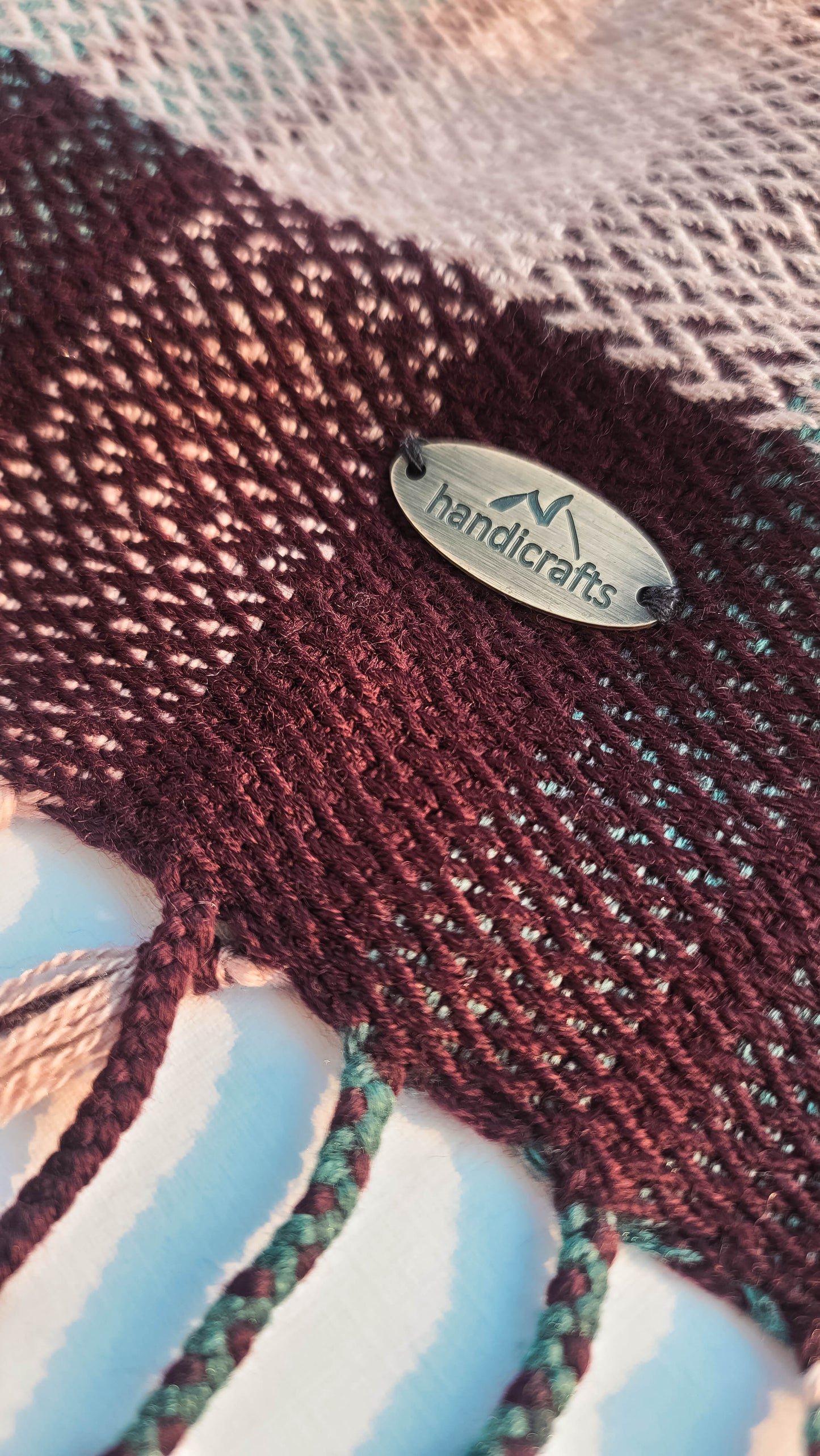 Fern: Handwoven Scarf on a Table loom