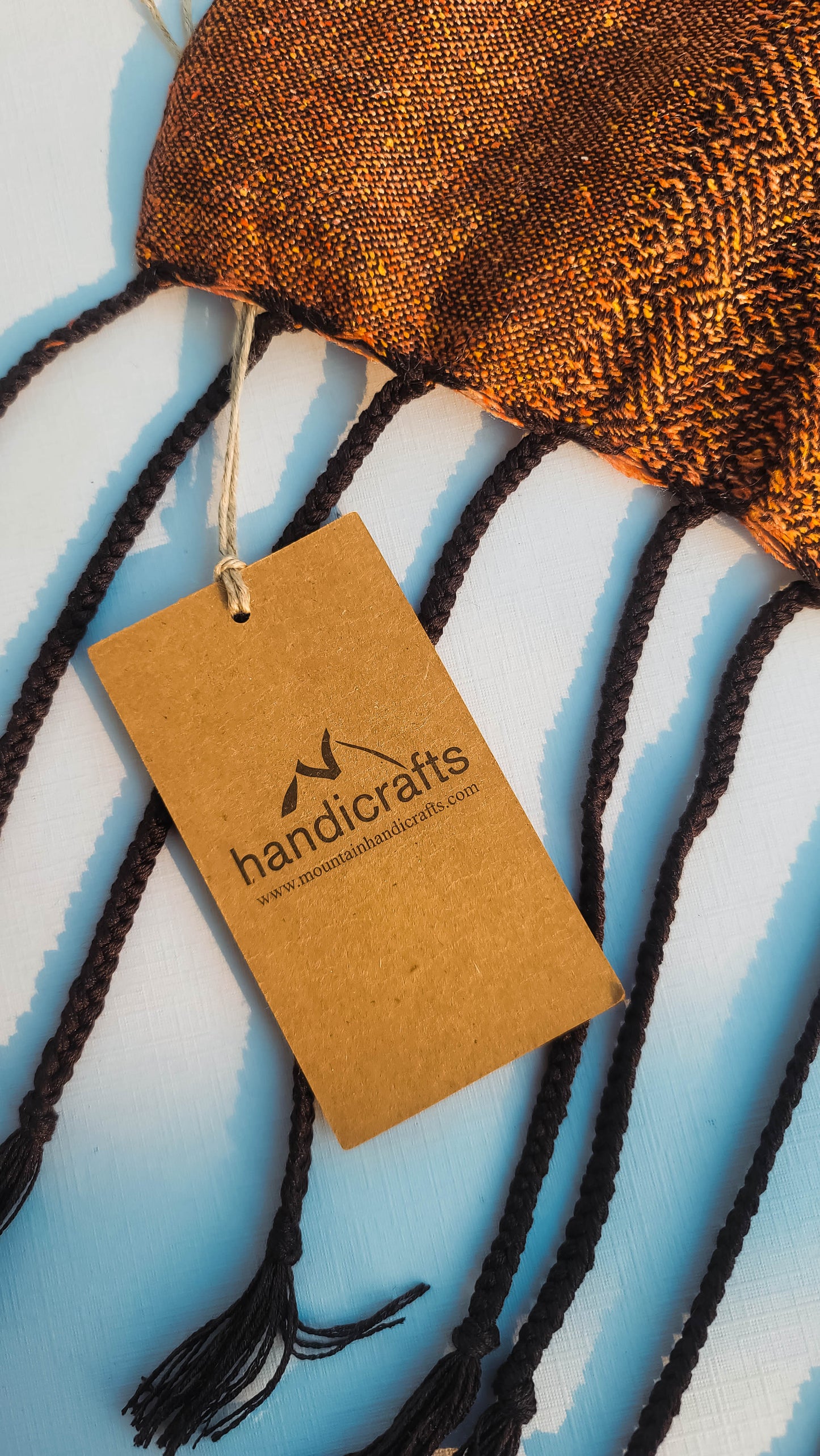 Periwinkle: Handwoven Scarf on a Table loom