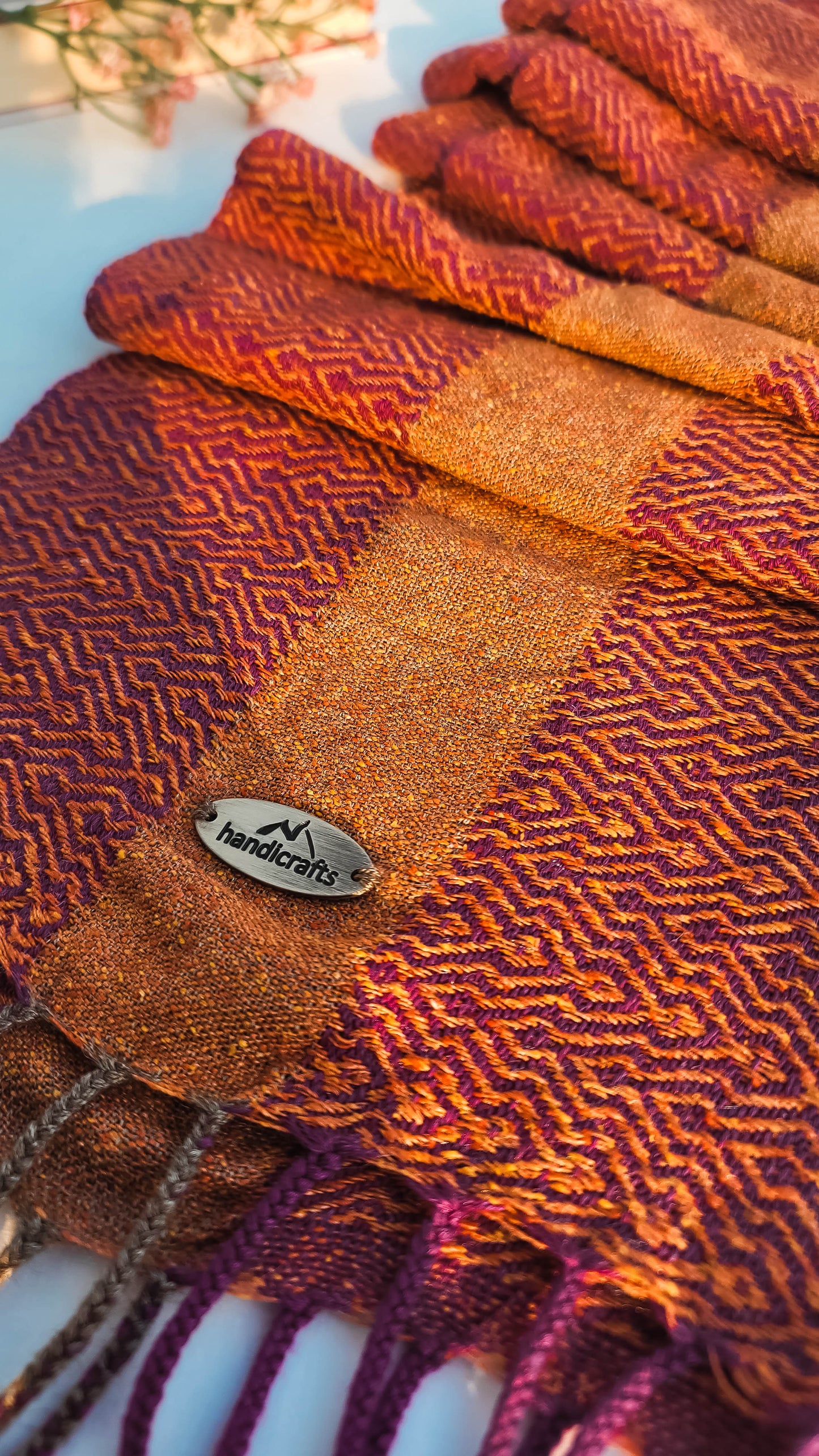 Ripples: Handwoven Scarf on a Table loom