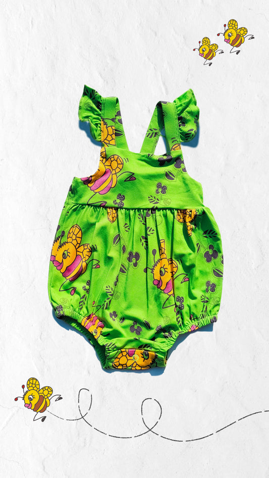 Ruffle Sleeves Bubble Rompers