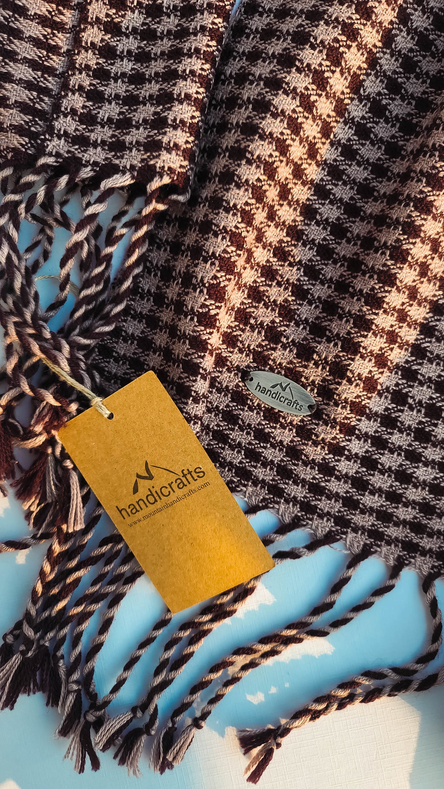 Tweed: Handwoven Scarf on a Table loom