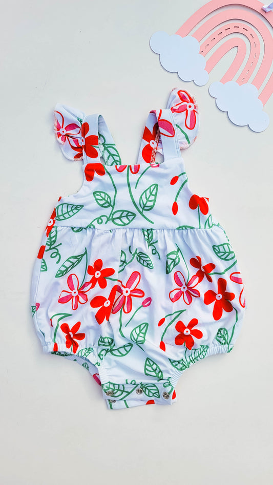 Malti: Ruffle Sleeves Bubble Rompers