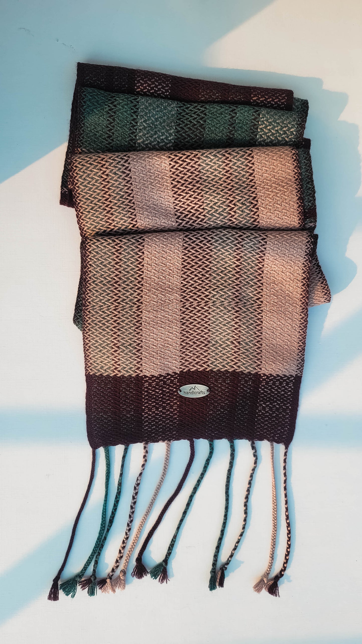 Fern: Handwoven Scarf on a Table loom